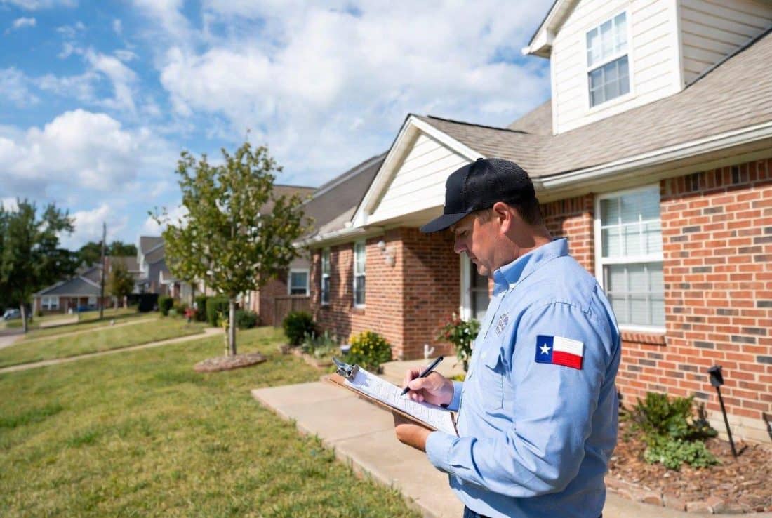 Home inspector evaluating a residential property in Texarkana