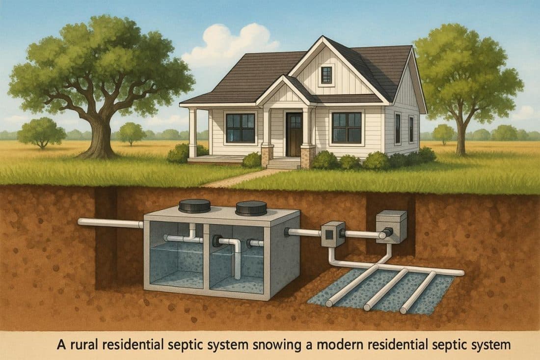 Rural home with septic system in the Texarkana area